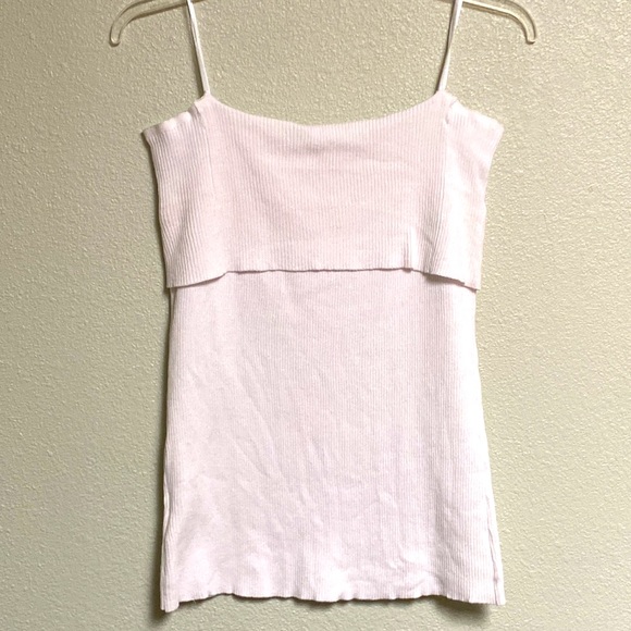 Cable & Gage Spaghetti Strap White Sweater size L - Picture 2 of 5